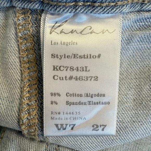 KanCan Cargo Style Lightwash Denim Crop Jeans Size 27 - Picture 8 of 11